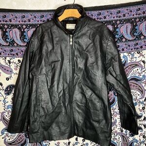 Tribeca VTG leather coat 18W stiff leather
